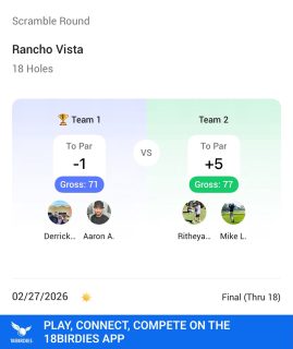 Nothing like a scramble.